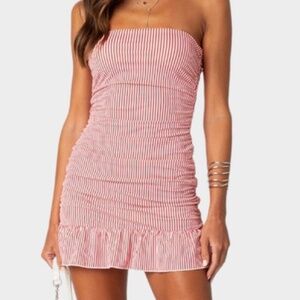 EDIKTED Gaia Gathered Mini Dress